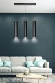 Lampa wisząca KIBO 3 BLACK/CHROME