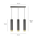 Lampa wisząca KIBO 3 BLACK/GOLD