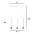 Lampa wisząca KIBO 3 WHITE/CHROME