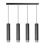 Lampa wisząca KIBO 4 BLACK/CHROME