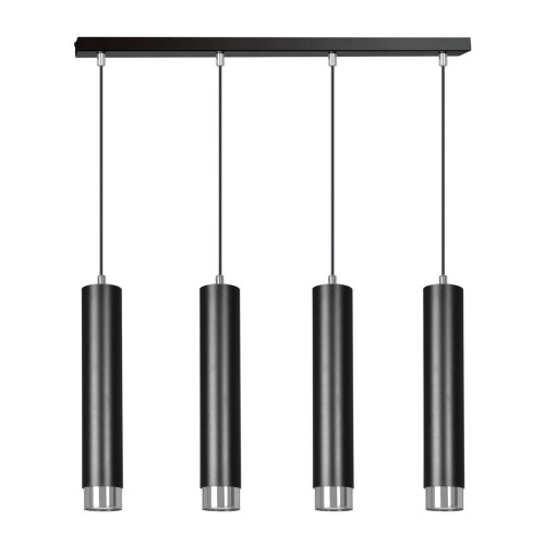 Lampa wisząca KIBO 4 BLACK/CHROME