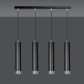 Lampa wisząca KIBO 4 BLACK/CHROME