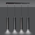 Lampa wisząca KIBO 4 BLACK/CHROME