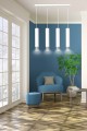 Lampa wisząca KIBO 4 WHITE/CHROME