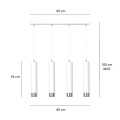 Lampa wisząca KIBO 4 WHITE/CHROME