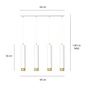 Lampa wisząca KIBO 4 WHITE/GOLD
