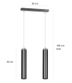 Lampa wisząca LUNA 2 BLACK