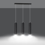 Lampa wisząca LUNA 3 BLACK