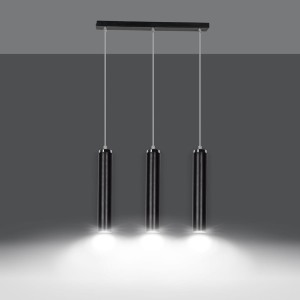 Lampa wisząca LUNA 3 BLACK