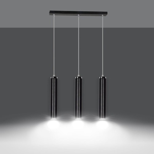 Lampa wisząca LUNA 3 BLACK