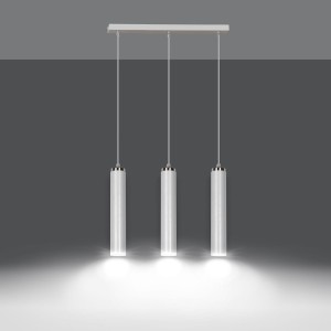 Lampa wisząca LUNA 3 WHITE