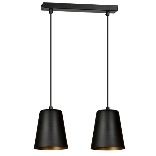 Lampa wisząca MILARGO 2 BLACK/GOLD
