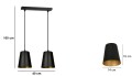 Lampa wisząca MILARGO 2 BLACK/GOLD