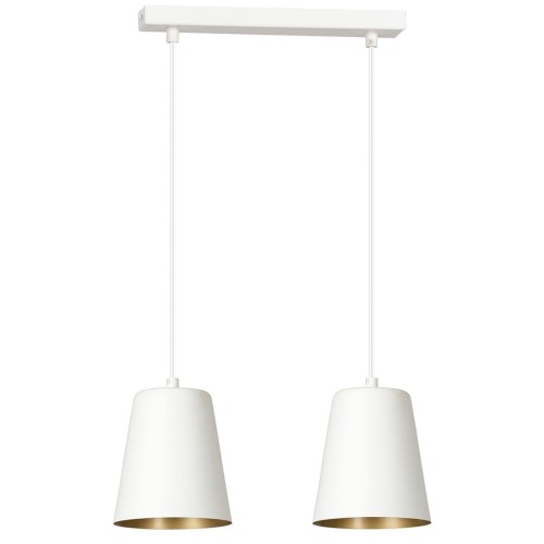 Lampa wisząca MILARGO 2 WHITE/GOLD