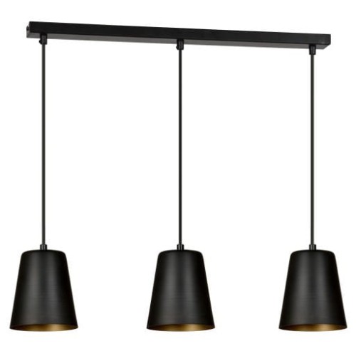 Lampa wisząca MILARGO 3 BLACK/GOLD