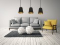 Lampa wisząca MILARGO 3 BLACK/GOLD