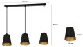 Lampa wisząca MILARGO 3 BLACK/GOLD