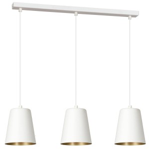 Lampa wisząca MILARGO 3 WHITE/GOLD