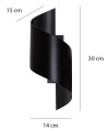 Kinkiet metalowy SPINER BLACK