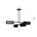 Lampa wisząca TOLOS 4 BLACK