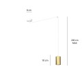 Lampa wisząca TRAKER 1 WHITE/GOLD