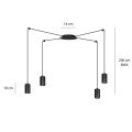 Lampa wisząca TRAKER 4 BLACK/BLACK