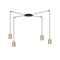 Lampa wisząca TRAKER 4 BLACK/GOLD