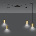 Lampa wisząca TRAKER 4 BLACK/GOLD