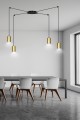 Lampa wisząca TRAKER 4 BLACK/GOLD