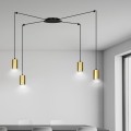 Lampa wisząca TRAKER 4 BLACK/GOLD