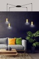 Lampa wisząca TRAKER 4 BLACK/GOLD