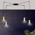 Lampa wisząca TRAKER 4 BLACK/GOLD