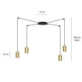 Lampa wisząca TRAKER 4 BLACK/GOLD