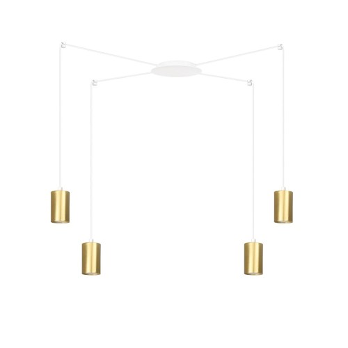Lampa wisząca TRAKER 4 WHITE/GOLD
