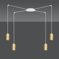Lampa wisząca TRAKER 4 WHITE/GOLD