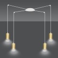 Lampa wisząca TRAKER 4 WHITE/GOLD