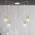 Lampa wisząca TRAKER 4 WHITE/GOLD