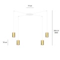 Lampa wisząca TRAKER 4 WHITE/GOLD