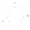Lampa wisząca TRAKER 4 WHITE/WHITE