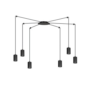 Lampa wisząca TRAKER 6 BLACK/BLACK