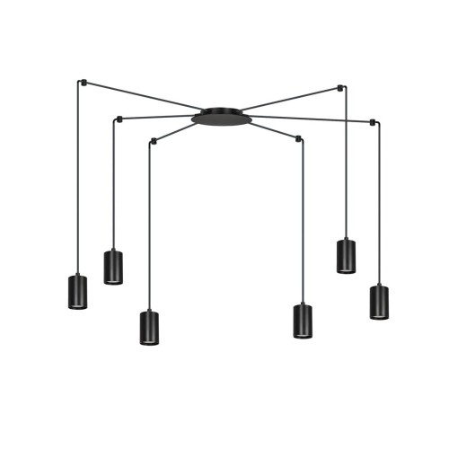 Lampa wisząca TRAKER 6 BLACK/BLACK