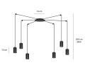 Lampa wisząca TRAKER 6 BLACK/BLACK
