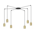 Lampa wisząca TRAKER 6 BLACK/GOLD