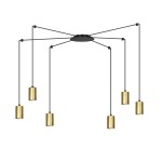 Lampa wisząca TRAKER 6 BLACK/GOLD