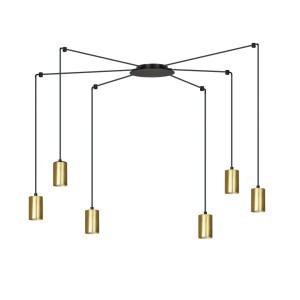 Lampa wisząca TRAKER 6 BLACK/GOLD
