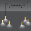 Lampa wisząca TRAKER 6 BLACK/GOLD