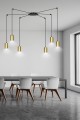 Lampa wisząca TRAKER 6 BLACK/GOLD