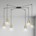 Lampa wisząca TRAKER 6 BLACK/GOLD