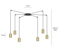 Lampa wisząca TRAKER 6 BLACK/GOLD