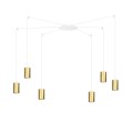 Lampa wisząca TRAKER 6 WHITE/GOLD